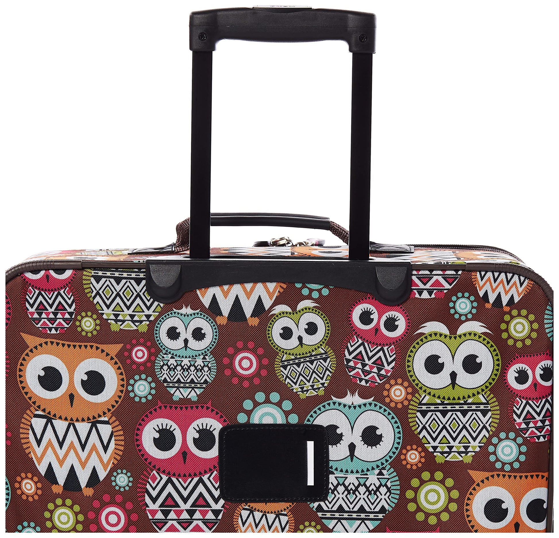Rockland Jungle Softside Upright Luggage Set, Expandable, Owl,