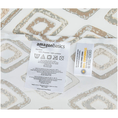 AmazonBasics Grey Diamond Shower Curtain - 72 Inch