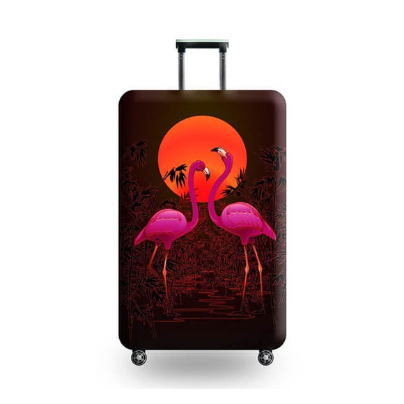 Flamingo Sunset | Standard Design | Luggage Suitcase Protective Cover - Small - Luggage Cover Encompass RL