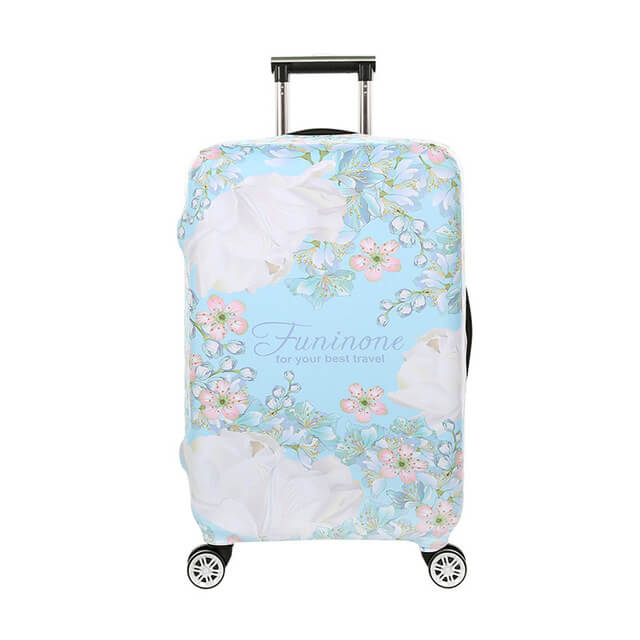 Pastel Blue Flowers #1 | Standard Design | Luggage Suitcase Protective Cover Encompass RL