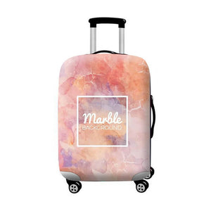 Pastel Peach Marble | Standard Design | Luggage Suitcase Protective Cover - Small - Luggage Cover Encompass RL