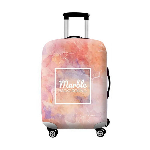 Pastel Peach Marble | Standard Design | Luggage Suitcase Protective Cover - Small - Luggage Cover Encompass RL