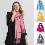 Solid Colors Pashmina Neck Scarf - - Winter Gear Encompass RL