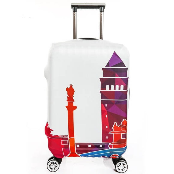 Colorful Polygon Landmark | Standard Design | Luggage Suitcase Protective Cover - Small - Luggage Cover Encompass RL
