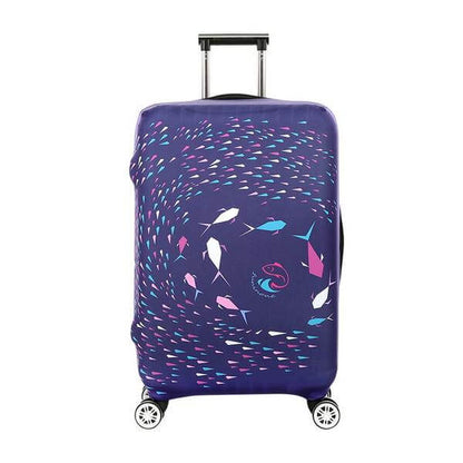 Purple Fish Art | Standard Design | Luggage Suitcase Protective Cover Encompass RL