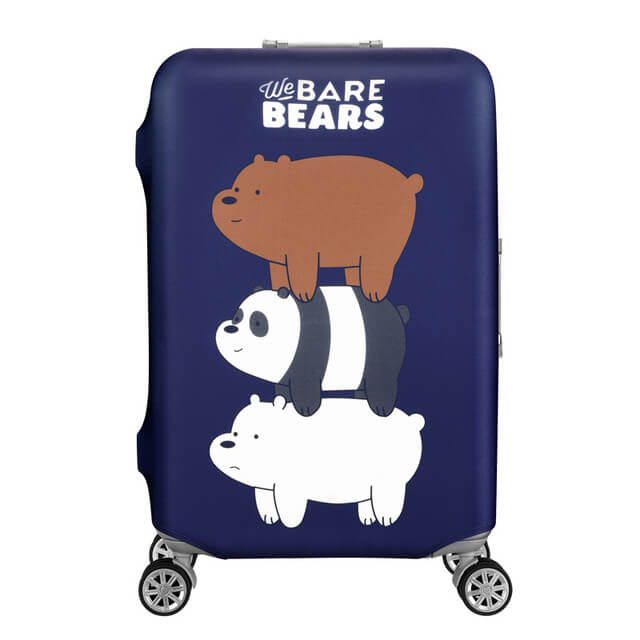 Stacked We Bare Bears Navy Blue | Standard Design | Luggage Suitcase Protective Cover Encompass RL
