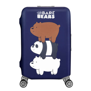 We Bare Bears Navy Blue | Standard Design | Luggage Suitcase Protective Cover - Small - Luggage Cover Encompass RL