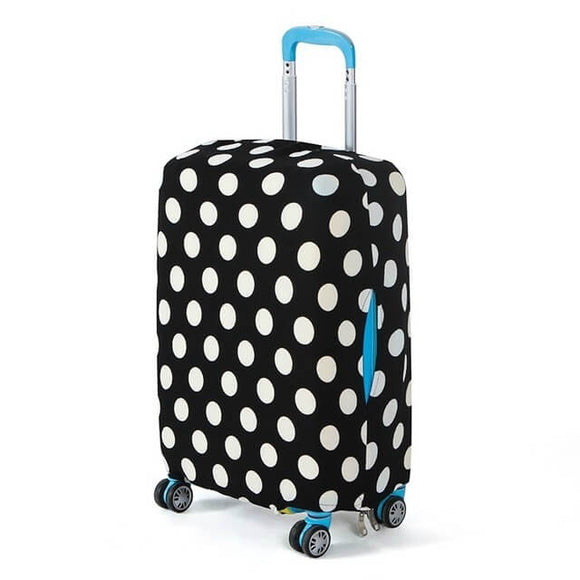 Black and White Polkadots | Basic Design | Luggage Suitcase Protective Cover - Small - Luggage Cover Encompass RL