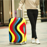 Tropical Flamingo Zebra | Premium Design | Luggage Suitcase Protective Cover - - Luggage Cover Encompass RL
