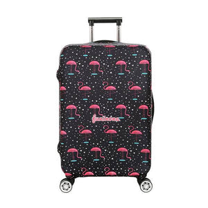 Black Flamingo Prints | Standard Design | Luggage Suitcase Protective Cover - Small - Luggage Cover Encompass RL