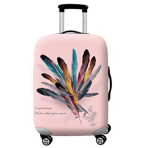 Colorful Feathers | Standard Design | Luggage Suitcase Protective Cover - Small - Luggage Cover Encompass RL
