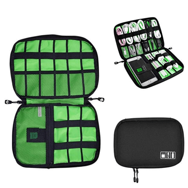 Portable Electronic Organizer Travel Cable Storage Bag Cord Case  Accessories US