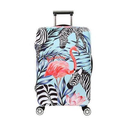 Tropical Flamingo Zebra | Premium Design | Luggage Suitcase Protective Cover Encompass RL