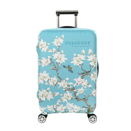 Pastel Blue Flowers #2 | Standard Design | Luggage Suitcase Protective Cover Encompass RL