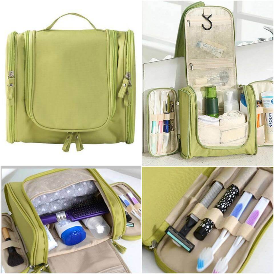 Borsa Da Toilette Da Viaggio Impermeabile - Con Tasche Multiple E Ganci Appendiabili | Per Cosmetici E Accessori - Foto 3