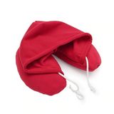 Hooded Travel Neck Pillow - Red - Neck Pillow Encompass RL