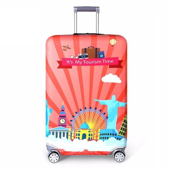 It's My Tourism Time | Standard Design | Luggage Suitcase Protective Cover - Small - Luggage Cover Encompass RL