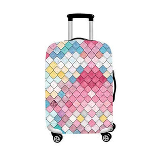 Pastel Scales | Standard Design | Luggage Suitcase Protective Cover - Small - Luggage Cover Encompass RL