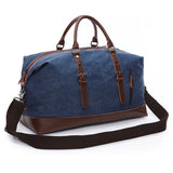 Canvas and Leather Weekend Tote Bag - - Travel Bags Encompass RL
