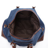 Canvas and Leather Weekend Tote Bag - - Travel Bags Encompass RL