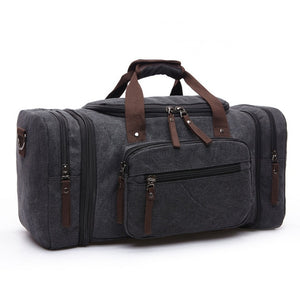 Canvas Travel Weekend Duffel Bag - Black - Travel Bags Encompass RL