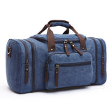 Canvas Travel Weekend Duffel Bag - Blue - Travel Bags Encompass RL