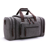 Canvas Travel Weekend Duffel Bag - Gray - Travel Bags Encompass RL