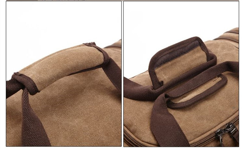 Canvas and Leather Weekend Duffel Bag Encompass RL