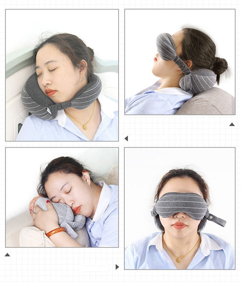 2 in 1 Eye Mask & Neck Support Travel Pillow Encompass RL