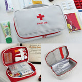Portable First Aid Bag | Medicine Storage Travel Case - Gray - Travel Bags Encompass RL