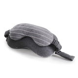 2 in 1 Eye Mask & Neck Support Travel Pillow - Dark Grey - Travel Essentials Encompass RL