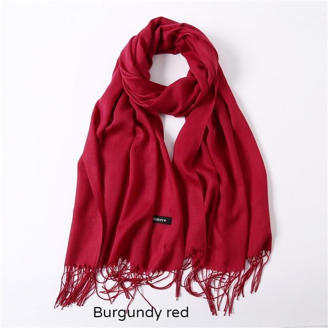 Solid Colors Pashmina Neck Scarf Encompass RL