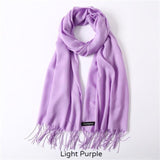 Solid Colors Pashmina Neck Scarf - Light Purple - Winter Gear Encompass RL