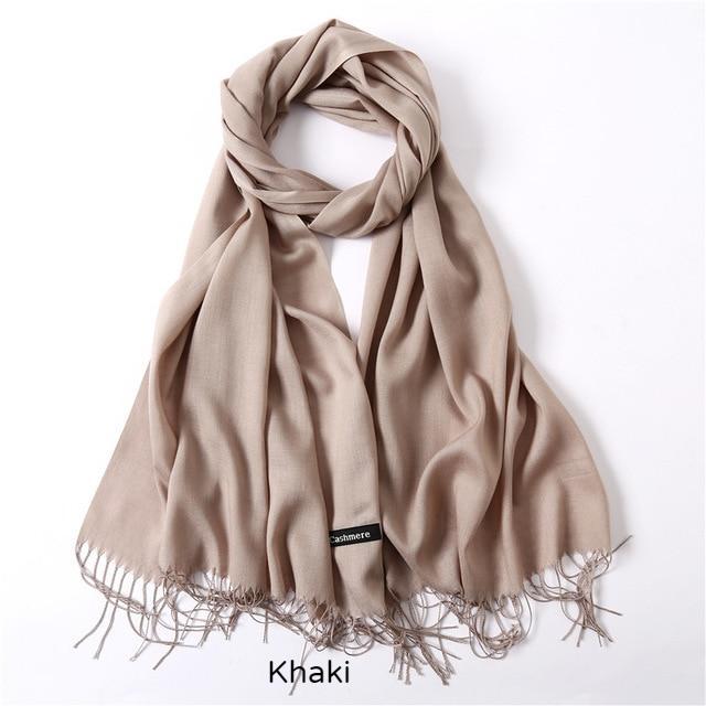 Solid Colors Pashmina Neck Scarf Encompass RL