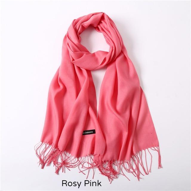 Solid Colors Pashmina Neck Scarf Encompass RL