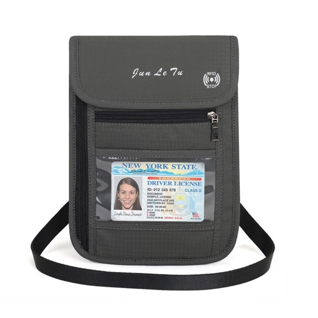 Neck Wallet Travel Pouch and Passport Holder, RFID